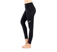 SugarPocket Womens Athletic Pants Workout Yoga Leggings Fitness Tights M Black