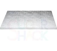 SugarShack | 20" x 12" Inch Rectangle Silver Drums | 13 MM Thickness | For Weddings, Parties, Celebrations and More | Pack of 1 |