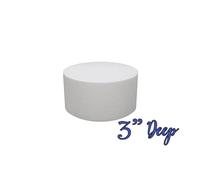 SugarShack | 5" Round Straight Edge Cake Dummy | 3" Deep | Cake Sculpting | For Weddings, Parties, Celebrations and More | Pack of 1