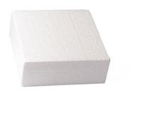 SugarShack | 6" Square Straight Edge Cake Dummy | 2" Deep | Cake Sculpting | for Weddings, Parties, Celebrations and More | Pack of 1