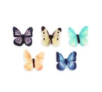 SugarSoft® Butterflies, Handmade Edible Cake Decorations For Wedding Cakes, Mother's Day Cupcakes, Cake Topper, Vanilla Flavour | 30mm | Pack of 20