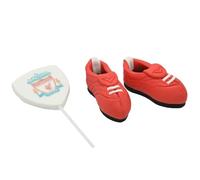 SugArt Handmade Edible Cake Topper - Red Football Boots SET 1 - Sugart Fondant Icing Cake Decorations - Perfect Sports-Themed Party Decoration - 3 pc