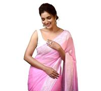 Sugathari Banarasi Kanchipuram Art Black Silk Saree for Women Traditional Wedding Party Saree with Blouse Piece Indian Ethnic Silk Saree for Bride Holiday Gift (RT-21), Baby pink, One size