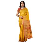 Sugathari Women's Banarasi Saree Pure Kanjivaram Silk Saree Soft new ladies 2023 Design Wear Pattu Sarees Latest Party Sari collections With Blouse Piece for Wedding sadi (SAM PARI S-6), Yellow, Free