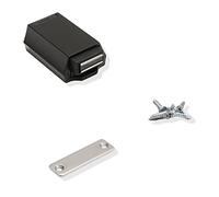 SUGATSUNE/Lamp (Japan) Heavy Duty Magnetic Push to Open Push Catch for Extra Heavy Handle-less Doors Touch-Latch ML-ZN80 (Black)