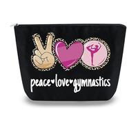 Sugchairo Gymnastics Bag for Girls Cosmetic Bags for Women Sister Friends Small Makeup Gymnastic Gifts Stuff, Black
