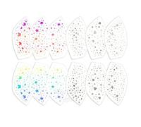 sugerou Metallic Gold Eye Tattoo Stickers, Temporary Face Foil Stickers for Party Makeup, Waterproof Flash Body Art for Festival, Rave, Halloween and Club, 135x44mm P