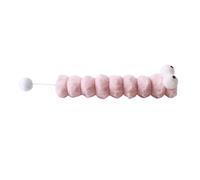 sugerou Plush Caterpillar Cat Toy, Interactive Kitten Kicker for Biting and Shaking 41cm Soft Stuffed Chew Pet Accessories Designed for Indoor Play Stimulation and Exercise Pink