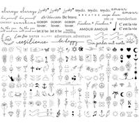 Sugeru 15 Pcs Temporary Tattoos, Waterproof Fake Tattoos, Sustainable Tattoos Stickers, Temporary Tattoos for Adults for Women and Men, Makeup Accessories (C9)