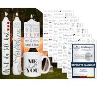 Sugeru Pack of 6 Candle Tattoos Wedding (200+ Patterns), Candle Film, Waterslide Film Candles, Wedding Decoration Decoration, Wedding Sticker Candles, Table Decoration, Wedding Gift