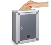 Suggestion Box Lockable, Ballot Box with Lock and Keys, 27x20x9.5cm Wall Mounted Letter Boxes- Outdoor Post Boxes for Home, Office, School, Hotel, Charity Collection Office, Customer Centre