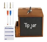 Suggestion Box, Private and Lockable Wall Storage Box | Comments Box and Donation Urn - For Schools, Offices, Restaurants, Bars, Community Rooms