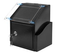Suggestion Box with Slot and Lock, Secure Metal Ballot Box for Donation or Comment Collection, Wall Mounted or Countertop Donation Boxes for Fundraising, Ideal for Office, School, Church, or Event Use