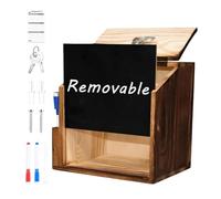 Suggestions Box Suggestions Container In Wood, Office Feedback Mailboxes, For Women Men Employees Professional Entrepreneurs Restaurant Cafe Office Gym Hotel Hos
