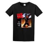 SUGI-YOUNG Adult T-Shirts Billy Idol Eyes Without A Face Black XL
