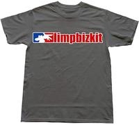 SUGI-YOUNG Men's Artist Screw Neck Limp Bizkit T Shirt DeepHeather Grey S