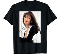 SUGI-YOUNG Vintage Selenas Quintanilla Love Retro Music 80s 70s T-Shirt Black S