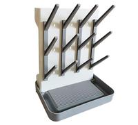 Suglade Vertical Baby Bottle Drying Rack | Large Capacity baby bottle holde | Space-Saving Design | Holds Multiple Bottles, Breast Pump Parts and Accessories (Grey)