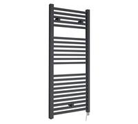 Sugnall Electric Vertical Square Towel Rail with 22 Rails - 1110mm x 500mm - 500 Watt - Anthracite