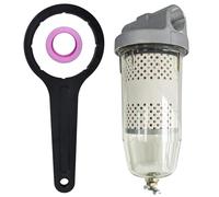 SUGOOE 496 Fuel Tank Filter Assembly with Wrench Replacement for Gasoline and Diesel, Diesel Tank Water Separator with 1" Npt Top Cap 30 Micron Max 25 Gpm 150 Psi B10-AL