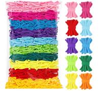 SUGORER 800PCS Colorful Refill Loom Loops for 7-Inch -8 Color Potholder Weaving Loom Loops Potholder Loop Elastic Craft Loop for DIY Flexible Loom Kit Colorful Weaving Craft for DIY Crafts Supplies