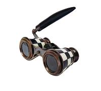 SUGRA ART 2.5 inches Inches Opera Glasses Binoculars for Adults with Handle- Captain's Mother of Pearl Solid Brass Opera Glasses Binoculars-Pocket Size Handel Binoculars for Kids, Bird Watching