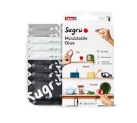 Sugru by tesa - Mouldable Multi-Purpose Glue for Creative Fixing and Making, Black, White and Gray, 8-Pack