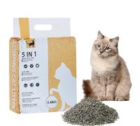 Suhaco 5 in 1 Mixed Clumping Cat Litter, Dust Free Natural Flushable Cats Litter, Odor Free Activiated Carbon Ultra Absorbent and Fast Drying Kitty Litter for Cat Litter Tray- 3.6kg/Pack (1 Pack)