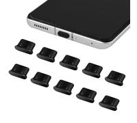 SUHAI 12 Pcs Usb C Dust Plug,Black Silicone USB Type C Anti Dust Cap Cover,Silicone UCB C Cover Port Plugs Protector Cell Phone Dust Cover for Any USB Type C Charging Port(Black)
