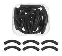 SUHAI 24 Piece Eyelash Curler Refills, Silicone Rubber Curler Replacement Refill Pads with Clear Storage Box, Black
