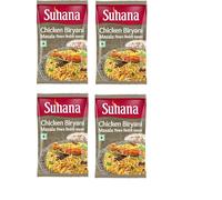 Suhana Chicken Biryani Masala Spices Powder (Box) - Indian Spice Blend for Chicken Biryani- Aromatic Curry Seasoning Mix, Speeds Up Cooking (Pack of 4, Suhana Chicken Biryani Masala 100g Box)
