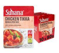 Suhana Chicken Tikka Masala 80g (Pack of 10) - Authentic Indian Spice Mix - Fast Cooking - Multipack