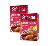 Suhana Spices Mix Powder (Box) - Curry Masala Recipe Mixes Casserole Seasoning Herbs - Simplifies & Speeds Up Cooking Process (Pack of 2, Suhana Chicken Masala 100g Box)