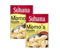 Suhana Spices Mix Powder (Box) - Curry Masala Recipe Mixes Casserole Seasoning Herbs - Simplifies & Speeds Up Cooking Process (Pack of 2, Suhana Momos Masala 100g Box)