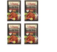 Suhana Spices Mix Powder (Ready To Eat) - Curry Masala Recipe Mixes Casserole Seasoning Herbs - Simplifies & Speeds Up Cooking Process (Pack of 4, Chicken Tandoori Mix Paste 80g (RTE))