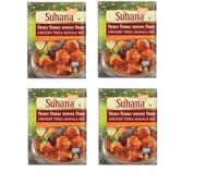 Suhana Spices Mix Powder (Ready To Eat) - Curry Masala Recipe Mixes Casserole Seasoning Herbs - Simplifies & Speeds Up Cooking Process (Pack of 4, Chicken Tikka Masala Mix 80g (RTE))