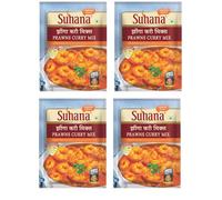 Suhana Spices Mix Powder (Ready To Eat) - Curry Masala Recipe Mixes Casserole Seasoning Herbs - Simplifies & Speeds Up Cooking Process (Pack of 4, Prawns Curry Mix 50g (RTE))
