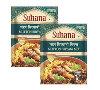 Suhana Spices Mix Powder (Ready To Eat) - Curry Masala Recipe Mixes Casserole Seasoning Herbs - Simplifies & Speeds Up Cooking Process (Pack of 2, Mutton Biryani Mix 50g (RTE))
