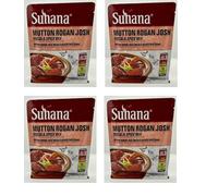 Suhana Spices Mix Powder (Ready To Eat) - Kashmiri Style Curry Rogan Josh Masala for Lamb & Mutton - Speeds Up Cooking Process (Pack of 4, Mutton Rogan Josh Mix (Dairy Free) 80g (RTE))