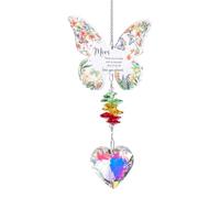 SUHANIOP Gifts for Mum, Butterfly Crystal Suncatcher Mum Birthday Gifts from Daughter Son, Presents for Mummy on Birthday, Mother's Day, Christmas, Valentine, New Year