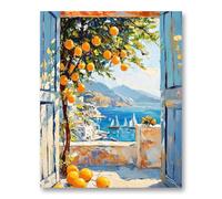 SUHEFAFA Lemon Tree Paint by Numbers Kit for Adults Beginner 16x20 Inch | DIY Acrylic Paint by Number for Teens, Coastal Lemon Tree Painting by Numbers Arts, Crafts Gifts for Adults