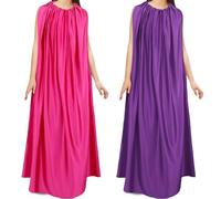 Suhine 2 Pcs Yoni Steam Gown Robe Sauna Cloak Sauna Sweating Steam Kit for Bath Home Spa, Hair Salon(Rose, Purple), Rose Red, Purple, One Size