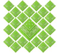 Suhine 24 Pcs Multi Purpose Bandanas 22 x 22 Inch Paisley Assorted Bandanas for Men Women Cowboy Polyester Handkerchiefs, Fruit Green, about 21 x 21 inches
