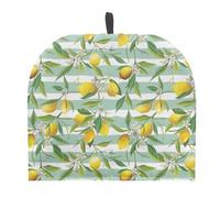 Suhoaziia Lemon Stripe Tea Cozy Protective Insulated Tea Cosy Teapot Cozies Dust Cover to Keep Tea Warm, Kitchen Home Decorative for Mom, Wife, Friends