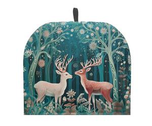 Suhoaziia Tea Cozies for Teapot, Deer Forest Teapot Dust Cover Tea Cosy, Kitchen Home Decorative Tea Pots Cozy with Insulation Pad for Housewife, Friend, Mom