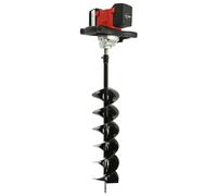 SuhoFutus 2000W Cordless Auger Post Hole Digger, 1200RPM Power Soil Drill, 2X 6.0Ah Batteries, 6 Speed Forward Reverse, Non Slip Handle, Soil Drill for Fence Posts Tree Planting Deck Installation
