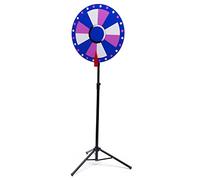 SuhoFutus 24 Inch Prize Wheel with Folding Tripod Floor Stand, Height Adjustable, 12 Slots Color Dry Erase Spin Wheel Spinner Game, Raffle Wheel, for Trade Show Fortune Spinning Game
