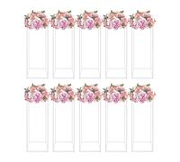 SuhoFutus Metal Flower Stand, 10-Pack Rectangle Flower Stands 60cm Tall Flower Vases for Centerpieces, White Display Stand with Hammer, for Weddings Party Decoration, Reusable