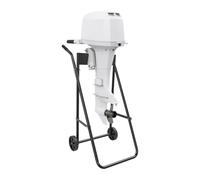 SuhoFutus Outboard Motor Trolley Stand, Foldable Boat Engine Cart with Wheels, Heavy Duty Outboard Motor Carrier for Up to 30HP, Portable Steel Stand for Transport, Storage and Maintenance