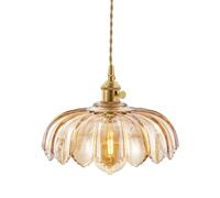 SuhoFutus Pendant Light, Ceiling Light ø25CM, 40W Vintage Glass Light-Dining Table, Amber Retro Lights for Kitchen Island Bedroom Hallway Study Room Coffee Bar [Energy Class E]
